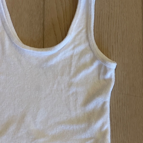 Hollister White Crop Terrycloth Tank Top - XS - Picture 2 of 3